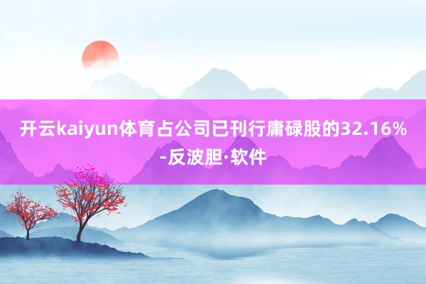 开云kaiyun体育占公司已刊行庸碌股的32.16%-反波胆·软件