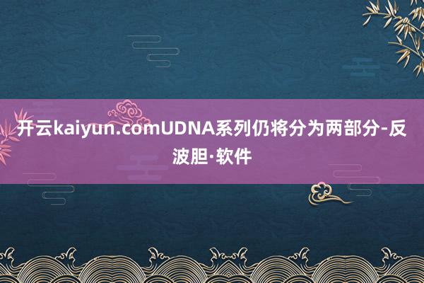 开云kaiyun.comUDNA系列仍将分为两部分-反波胆·软件