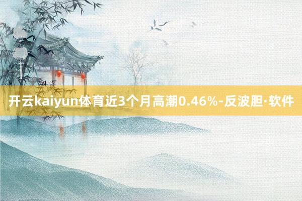 开云kaiyun体育近3个月高潮0.46%-反波胆·软件