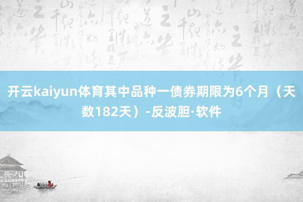 开云kaiyun体育其中品种一债券期限为6个月（天数182天）-反波胆·软件