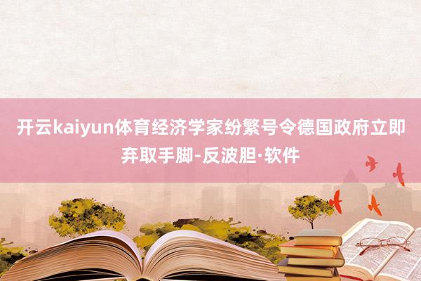 开云kaiyun体育经济学家纷繁号令德国政府立即弃取手脚-反波胆·软件