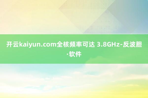 开云kaiyun.com全核频率可达 3.8GHz-反波胆·软件