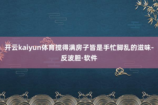 开云kaiyun体育搅得满房子皆是手忙脚乱的滋味-反波胆·软件