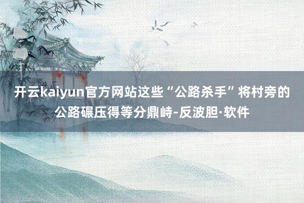 开云kaiyun官方网站这些“公路杀手”将村旁的公路碾压得等分鼎峙-反波胆·软件