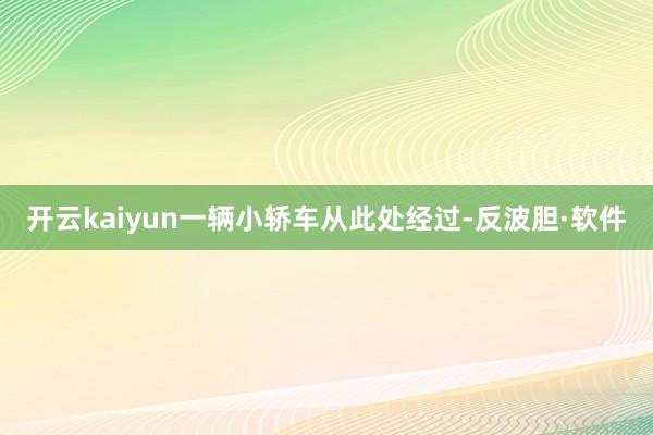 开云kaiyun一辆小轿车从此处经过-反波胆·软件