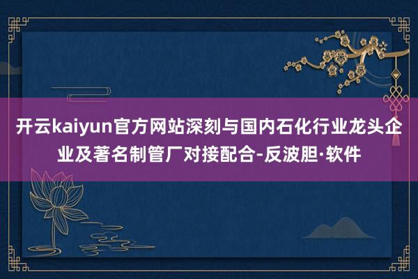 开云kaiyun官方网站深刻与国内石化行业龙头企业及著名制管厂对接配合-反波胆·软件