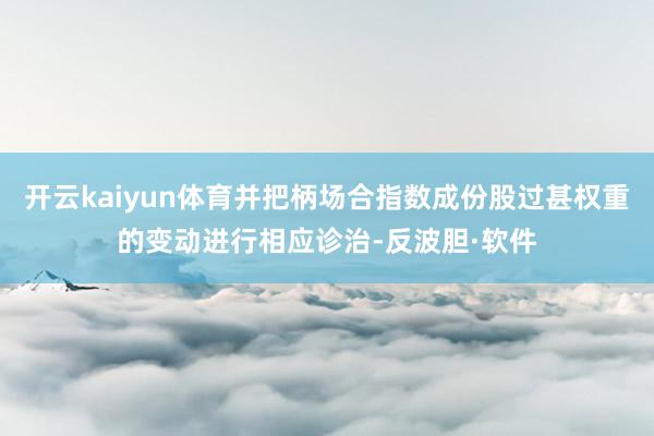 开云kaiyun体育并把柄场合指数成份股过甚权重的变动进行相应诊治-反波胆·软件